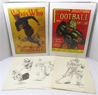 (5) NFL & Major League Football Prints/Posters