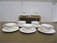 ROYAL DOULTON "THISTLEDOWN" CUPS & SAUCERS