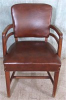 VINTAGE OFFICE LEATHER ARM CHAIR