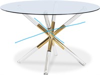 (READ) Meridian Mercury Collection Glass Table