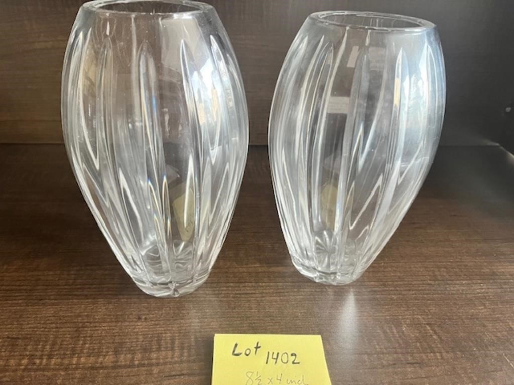 Vases Approx. 8 1/2" x 4" Qty. 2