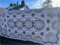 Crochet Tablecloth, Large with some Stains
