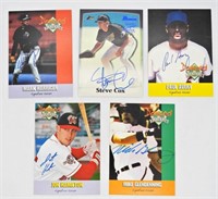 (5) AUTOGRAPHED BASEBALL CARDS