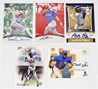 (5) AUTO BASEBALL CARDS - ALL DIFFERENT