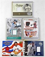 (5) GAME-WORN JERSEY PATCH RELIC CARDS