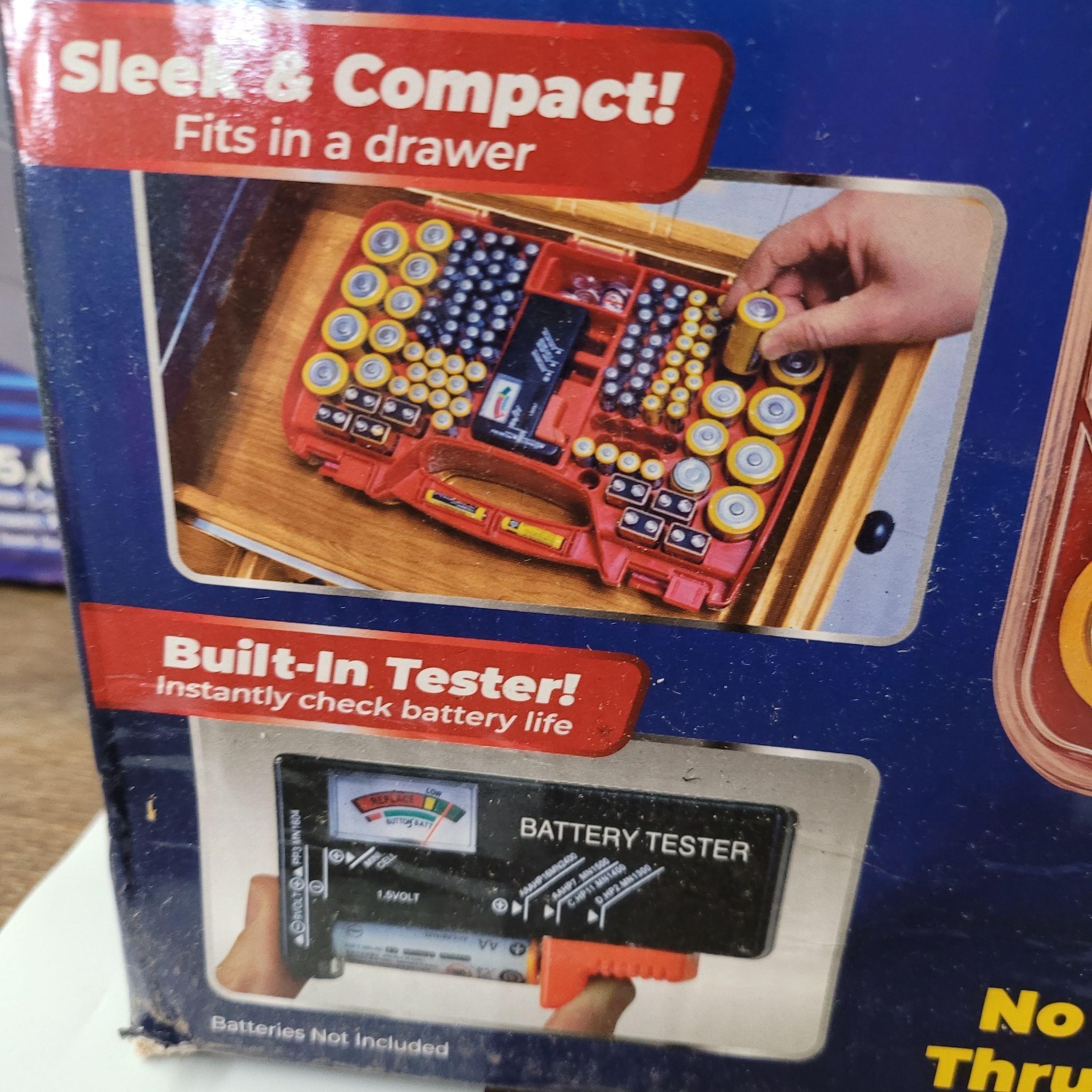 Battery Organizer and Tester   NEW