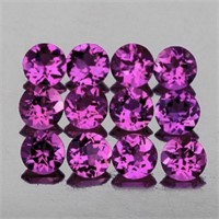 Natural  Pink Purple Rhodolite Garnet 12 Pcs {Flaw