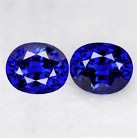 Natural Royal Blue Sapphire Pair {Flawless-VVS}