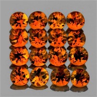 Natural Golden Orange Citrine 25 Pcs (Flawless-VVS