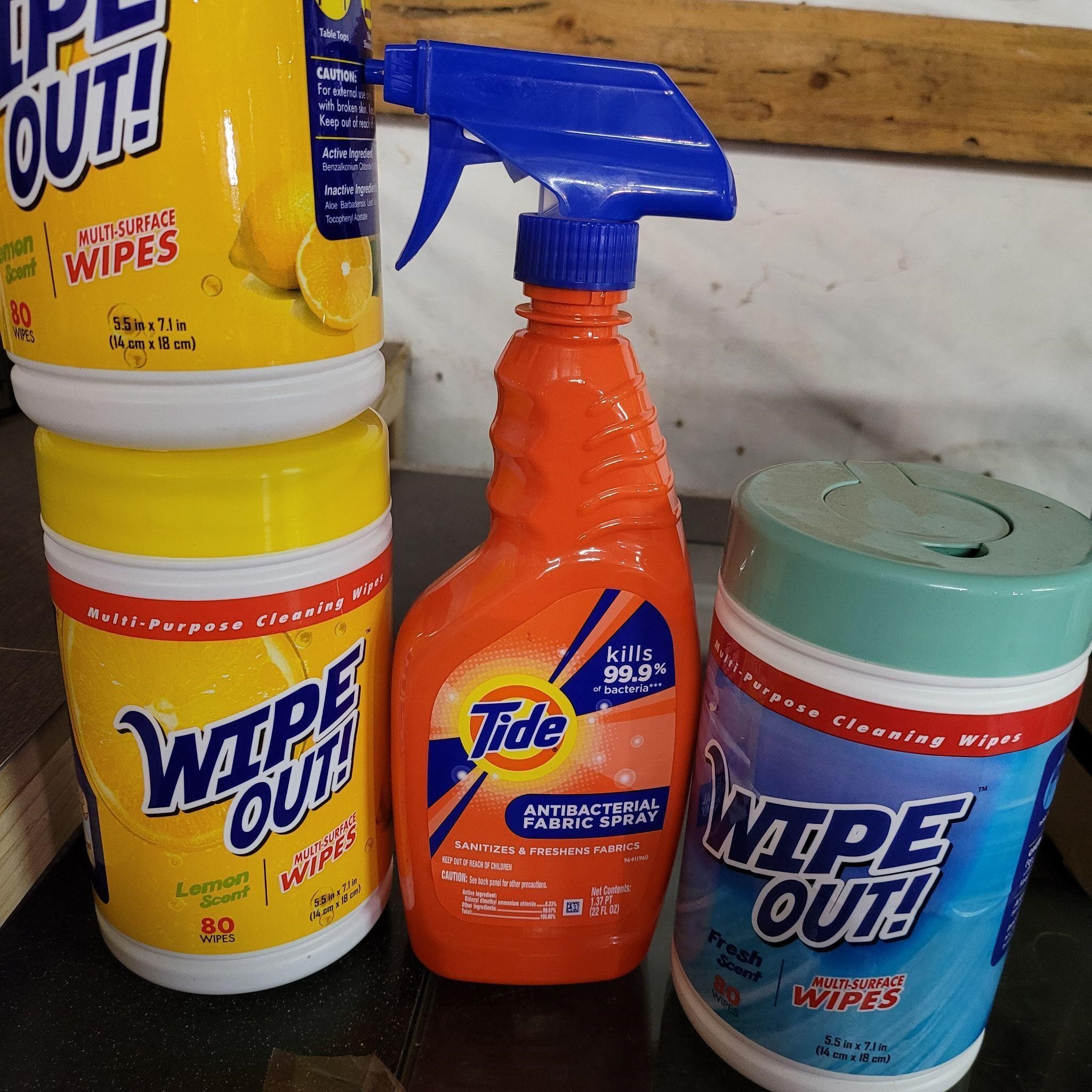 Tide Spray and Wipes