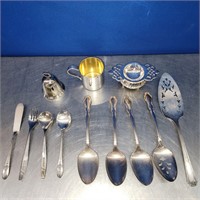 Lot of Silver-Plate Flatware and More