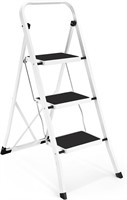 $40  Soctone 3 Step Ladder  Steel  330 lbs  White