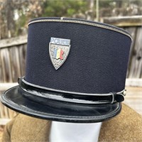 VNTG French Gendarme Police Hat Kepi Navy Houssard