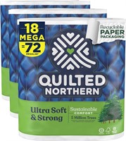 Quilted Northern Toilet Paper  18 Mega Rolls
