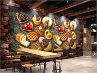 Hamburger Mural  Peel & Stick - Custom Size