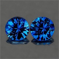 Natural Intense Blue Sapphire Pair  [Flawless-VVS]