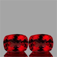 Natural Crimson Red Topaz Pair {Flawless-VVS1}