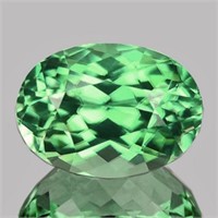 Natural Mozambique Green Tourmaline 8x6 MM{Flawles