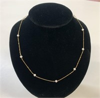 14kt Gold & Cultured Pearl 18" Necklace