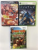 PS2 DragonBall Z, Wii Donkey Kong & Xbox Avatar
