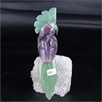 Natural Stone Handcarved Quartz Bird