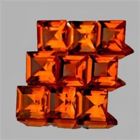 Natural Mandarin Orange Spessartite Garnet 9 Pcs{V