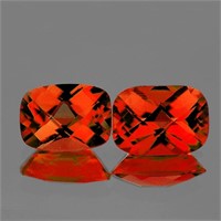 Natural Reddish Orange Andesine Pair [Flawless-VVS