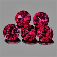 Natural Burma Red Spinel 5 Pcs{Flawless-VVS1}