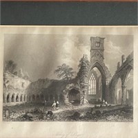 "Abbey of Sligo" by W.H. Bartlett Print