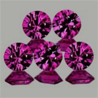 Natural Untreated Pink/Red Ruby 5 Pcs - Flawless