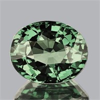 Natural Oval Green Sapphire  {Flawless-VVS}