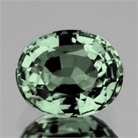 Natural Oval Green Sapphire {Flawless-VVS}
