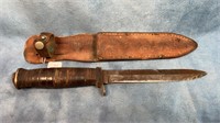 Vintage 11.5" Bayonet Knife w/Sheath