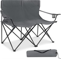 Leonyo 2 Person Double Camping Chair, Grey