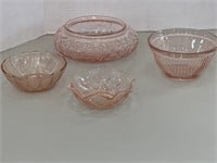 Pink depression bowls