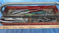 Tool Tray w/Pliers, Channel Locks & Side Cutters