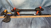 (3) Furniture Clamps, 30" & (2) 18"