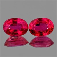 Natural Red Mozambique Ruby Pair