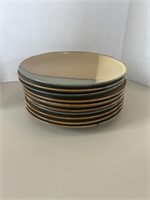 Sanyo Gold Dust Green dinner plates
