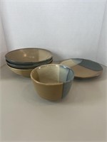 Sanyo Gold Dust Green Bowls, plate