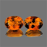 Natural Golden Orange Citrine  Pair [Flawless-VVS]