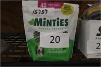 4-40ct minties dental treats tiny/small