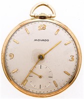 Vintage "MOVADO" Pocket Watch,17 Jewels, Art dec