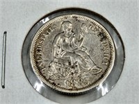1885 Silver Seeded Liberty Dime Coin