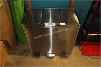 stainless steel 3-step trash can