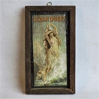 Small Antique Label Wall Art -Decoupage