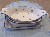 Vintage Blue and White Pattern Dishes
