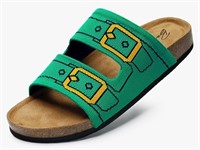 Womens Slide Sandals with Soft Knit Prints 9.5