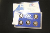 2004 US mint state quarters proof set (display)