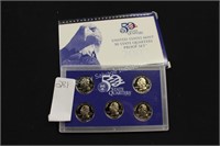 2002 US mint state quarters proof set (display)